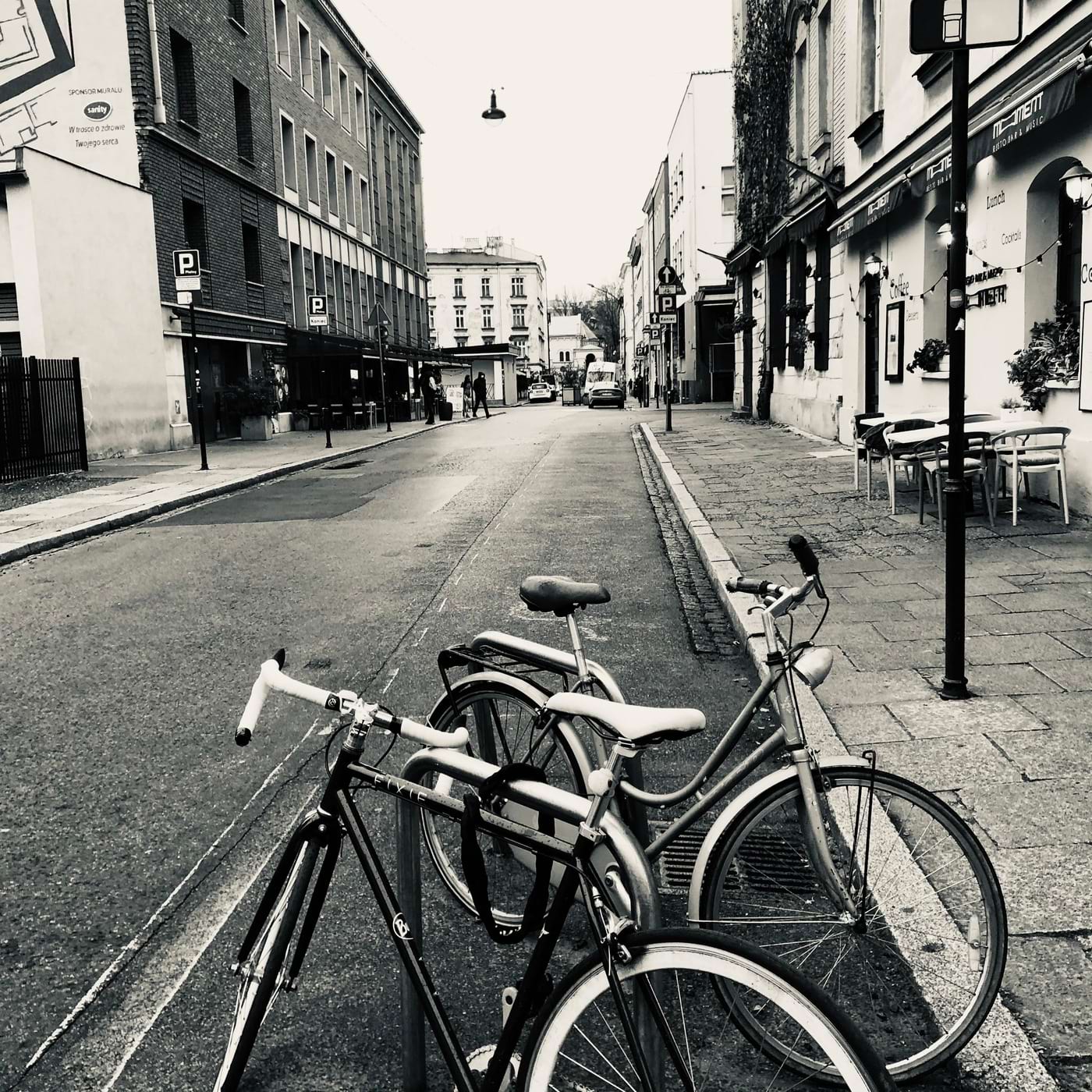 rowery na ulicy, krakowski kazimierz
